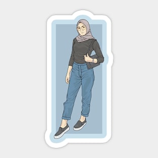 Girl Blue Jeans Sticker